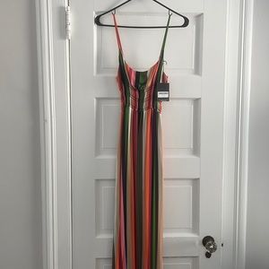 Stripe reformation midi dress